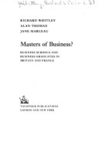 Cover of Masters of Business?