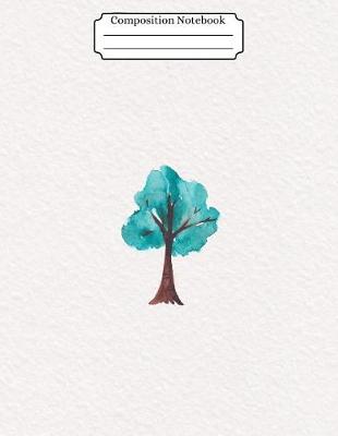 Book cover for Composition Notebook Watercolor Tree Design Vol 25