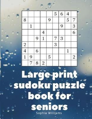 Book cover for Large print sudoku puzzle book for seniors