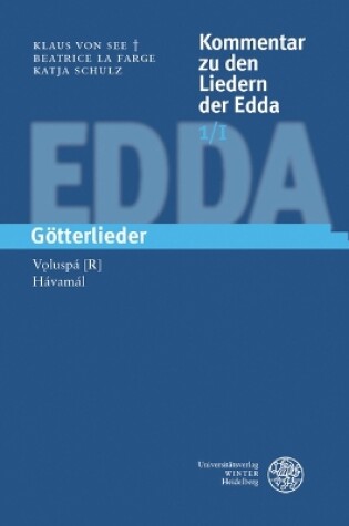 Cover of Kommentar Zu Den Liedern Der Edda / Band 1/I+ii