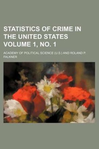 Cover of Statistics of Crime in the United States Volume 1, No. 1