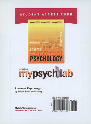 Book cover for MyLab Psychology  Student Access Code Card for Abnormal Psychology (standalone)