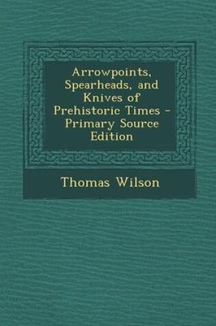 Cover of Arrowpoints, Spearheads, and Knives of Prehistoric Times - Primary Source Edition