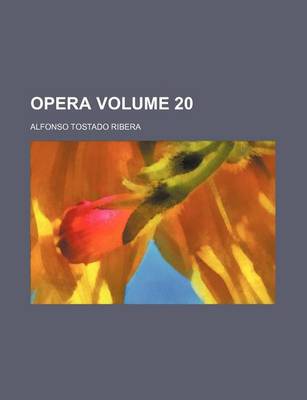 Book cover for Opera Volume 20