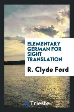 Cover of Elementary German for Sight Translation