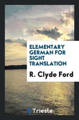 Book cover for Elementary German for Sight Translation