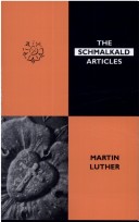 Cover of The Schmalkald Articles