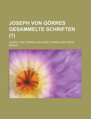 Book cover for Joseph Von Gorres Gesammelte Schriften (1)