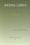 Book cover for Codices, Avicenna Latinus, Volume Codices