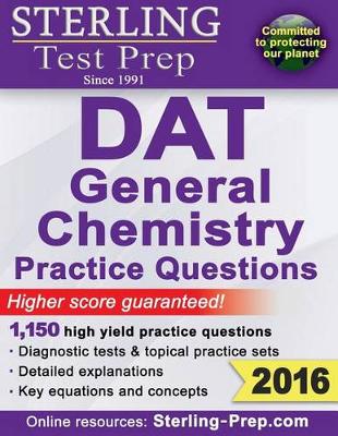 Book cover for Sterling DAT General Chemistry Practice Questions