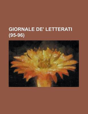 Book cover for Giornale de' Letterati (95-96)