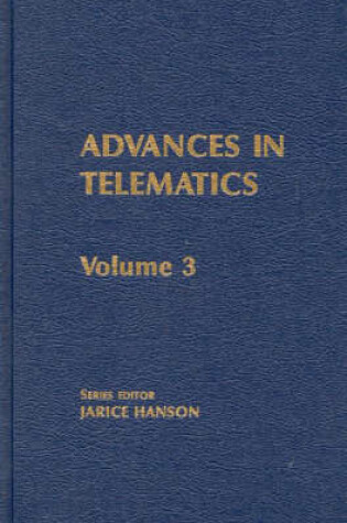 Cover of Advances in Telematics, Volume 3