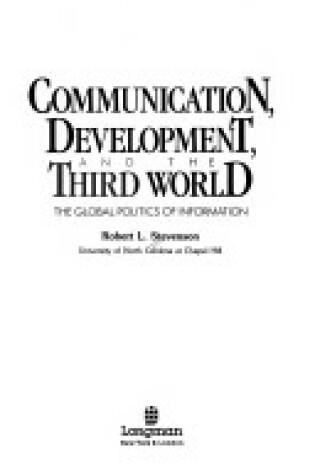 Cover of Communication, Development, and the Third World