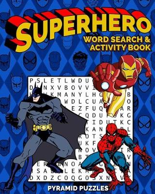 Book cover for Superhero Word Search and Activity Book