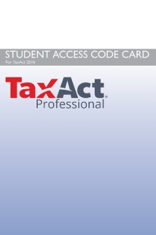 Cover of TaxACT 2016 Access Card for Pearson's Federal Taxation 2018 Comprehensive