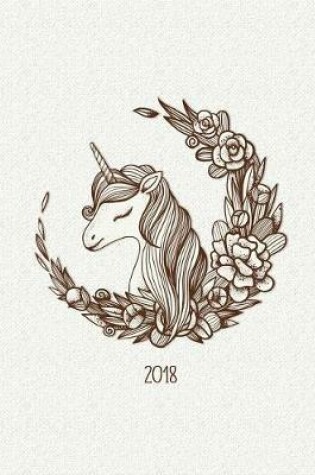 Cover of Vintage Unicorn 2018 Weekly Monthly Planner