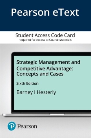 Cover of Strategic Management and Competitive Advantage