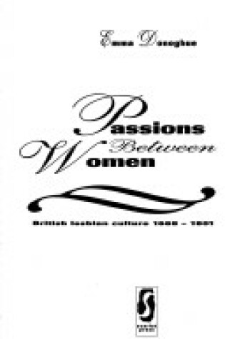 Cover of Passions Between Women