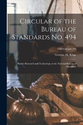 Cover of Circular of the Bureau of Standards No. 494