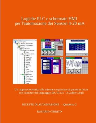 Book cover for Logiche PLC e schermate HMI per l'automazione dei Sensori 4-20 mA