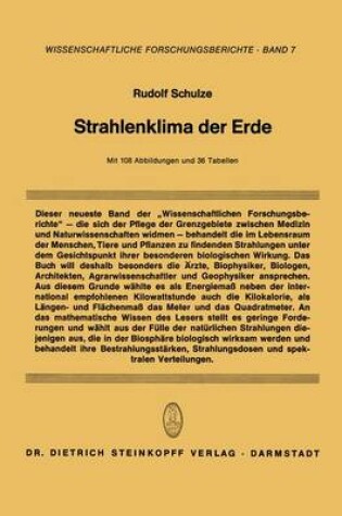 Cover of Strahlenklima Der Erde