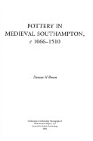 Cover of Pottery in Medieval Southampton