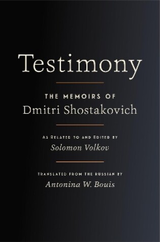 Cover of Testimony