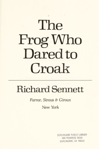 Cover of The Frog Who Dared to Croak