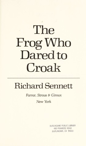 Book cover for The Frog Who Dared to Croak