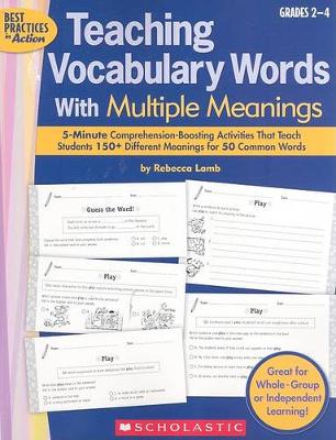 Book cover for Teaching Vocabulary Words with Multiple Meanings