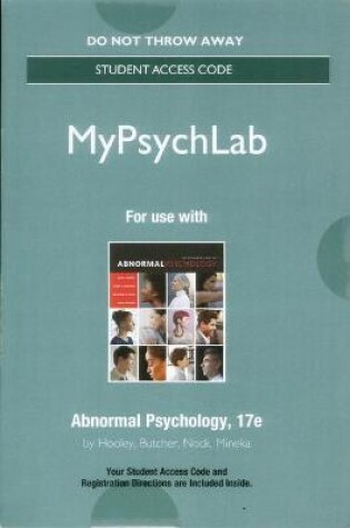 Cover of NEW MyPsych Lab without Pearson eText -- Standalone Access Card -- for Abnormal Psychology