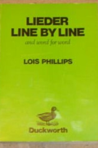 Cover of Lieder Line by Line