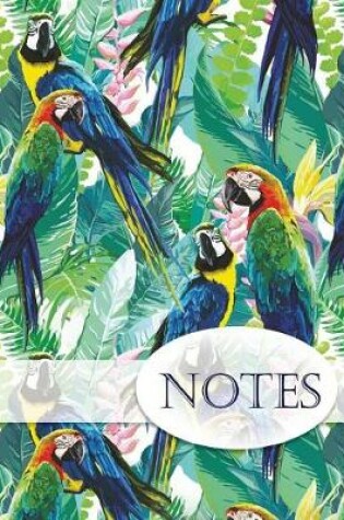 Cover of Notes, Parrot Notebook. Notebook, Lined Pages, Note Pad, Journal