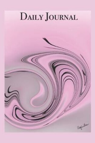 Cover of Daily Journal with Pink and Grey Abstract Design