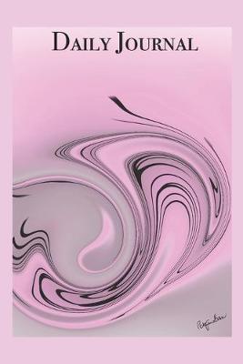 Book cover for Daily Journal with Pink and Grey Abstract Design