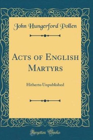 Cover of Acts of English Martyrs