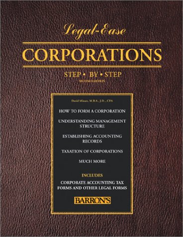 Book cover for Legal Ease Corporations Step by Step 2ed