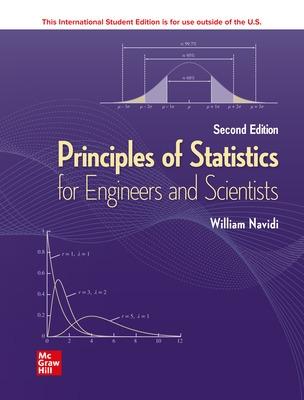 Book cover for ISE Principles of Statistics for Engineers and Scientists