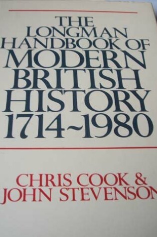 Cover of Longman Handbook of Modern British History, 1714-1980