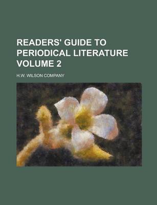 Book cover for Readers' Guide to Periodical Literature Volume 2