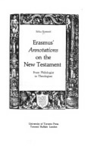 Cover of Erasmus' "Annotations on the New Testament"