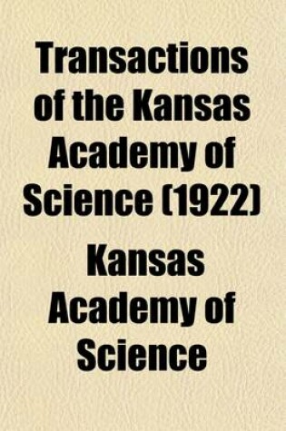 Cover of Transactions of the Kansas Academy of Science Volume 1-33
