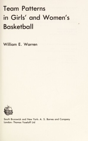 Book cover for Team Patterns in Girl's and Women's Basketball