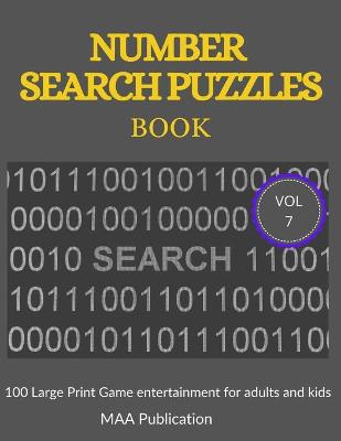 Book cover for Number Search Puzzles Book vol 7