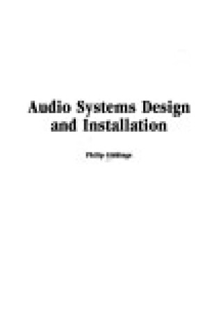 Cover of Audio System Design and Installation