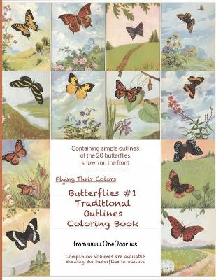 Cover of Butterflies #1 Traditional Outlines Coloring Book