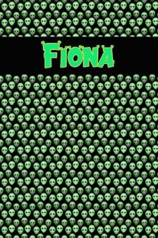 Cover of 120 Page Handwriting Practice Book with Green Alien Cover Fiona