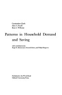 Book cover for Patterns in Household Demand and Saving