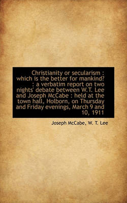 Book cover for Christianity or Secularism