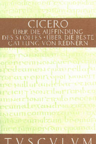 Cover of UEber Die Auffindung Des Stoffes / de Inventione